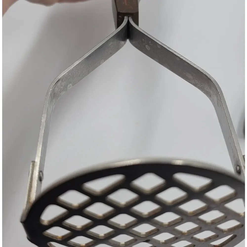 CUTCO Serving Utensil Set 3 Pc Slotted Spoon Basting Serving Masher Brown Swirl
